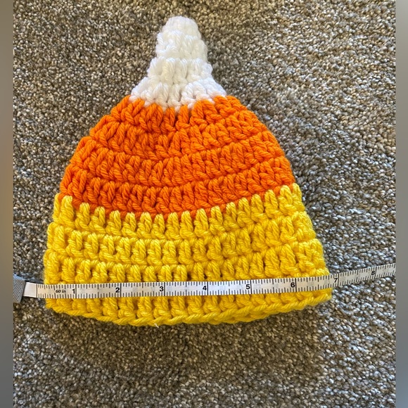 Newborn Candy Corn crochet knitted outfit costume snuggle pictures Baby clothes - Picture 11 of 12